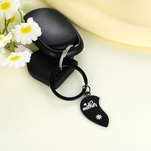 Image of Yonhon Mother Daughter Bracelet Necklace for 2 /3 /4, Mother Daughter Matching Keychain Set
