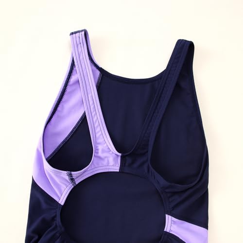 Image of GLIGLITTR Girls' Athletic One Piece Swimsuit Kids Black Swimwear for Swim Team Practice Competition Beach Sport Bathing Suit