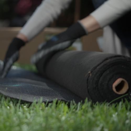 Image of Premium 5oz Pro Garden Weed Barrier Landscape Fabric by ECOgardener - Durable & Heavy-Duty Weed Block Gardening Mat, Easy Setup & Superior Weed Control, Eco-Friendly & Convenient Design, 4ft x 250ft