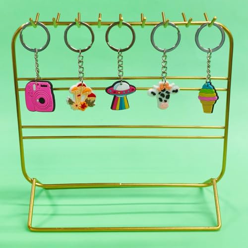 Gibleitz 50pcs Random Different Keychains,Mixed Non-Repeat Cute Key Chain for Classroom Prizes Students Incentives Holiday Gifts Party Favors - Image 7