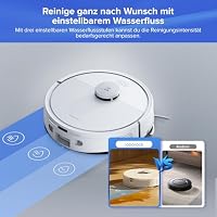roborock Q7 L5+ Set Saugroboter mit Automatischer Staubentleerung, Dual Anti-Tangle System, 8.000 Pa Saugkraft, Elektronischer Wassertank, LiDAR-Navigation, Ideal für Teppiche und Tierhaar(Weiß) – Ansicht 5