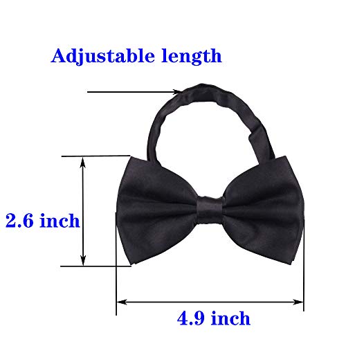 Image of Suspenders Bow Tie for Mens and Women Heavy Duty Elastic Wide Suspenders Strong 4 Metal Clips Adjustable