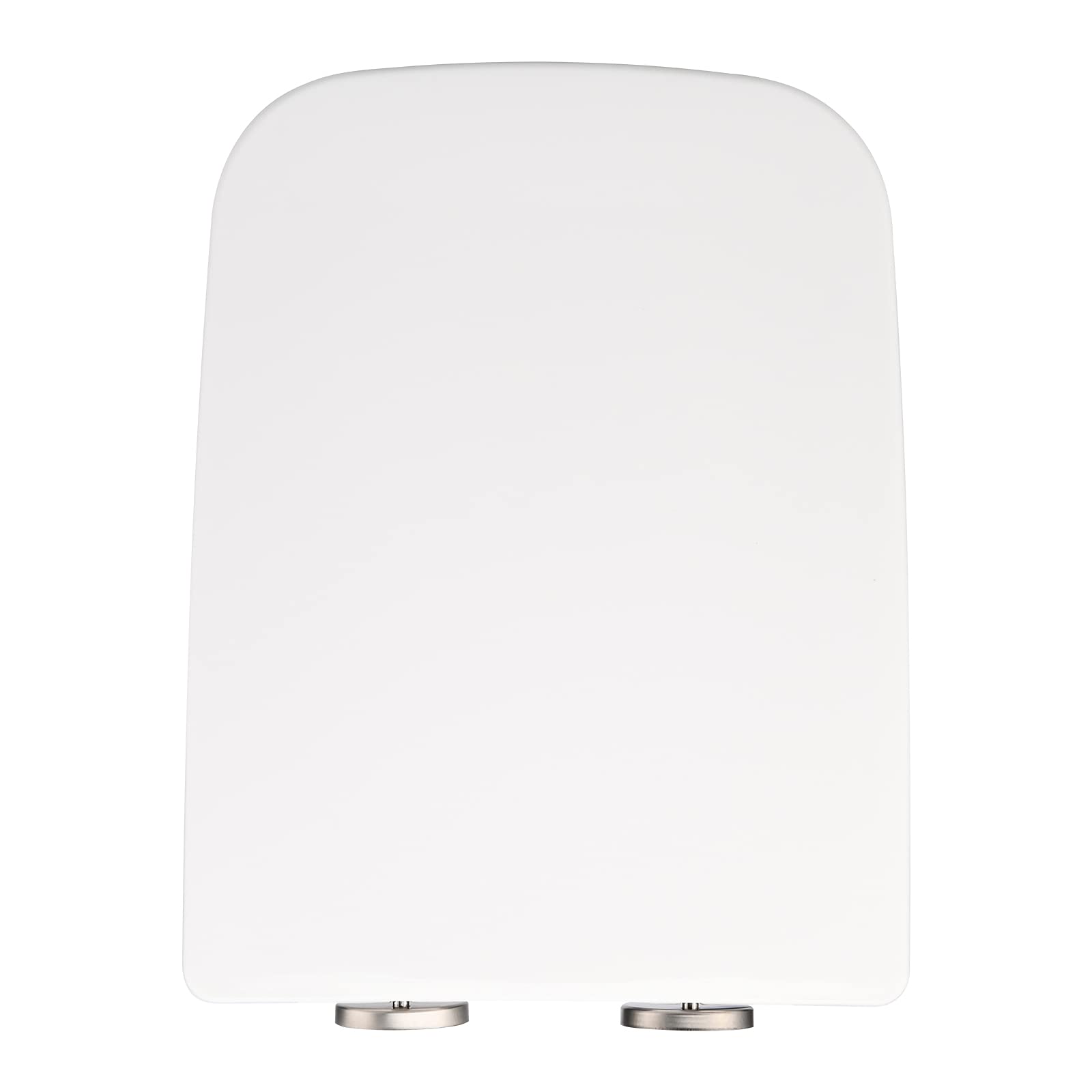 Deska Sedesowa Pokrywa Sedesu Nakładka na deskę sedesową Powolne Zamykanie Łatwa Instalacja Uniwersalny Biały PP 42-48 Cm X 34 Cm z Zaokrąglonymi Narożnikami Ciche Zamykanie do
