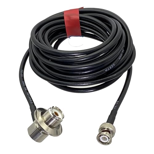 Câble RG58 BNC mâle vers prise femelle UHF SO239 coudé 50 ohms rallonge RF de 8m