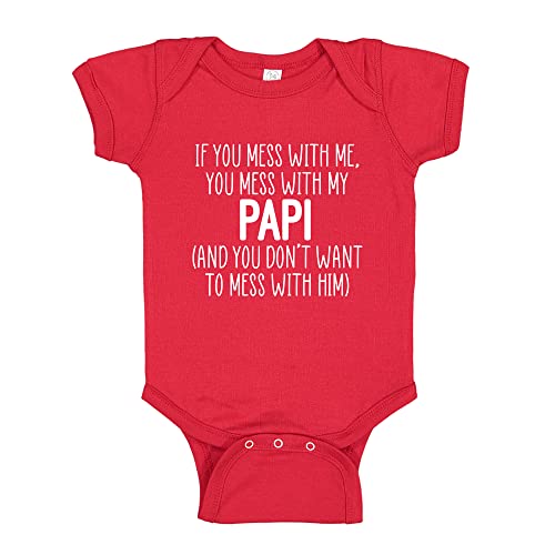 Don't Mess with My Papi Baby Bodysuit One Piece or Toddler T-Shirt Funny Papi Grandpa Gift