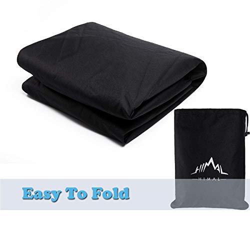 Himal Pro Lawn Mower Cover - Heavy Duty 600D Polyester Oxford, Waterproof, UV Resistant, Universal Size Tractor Cover Fits Decks up to 54’’ with Storage Bag, Black