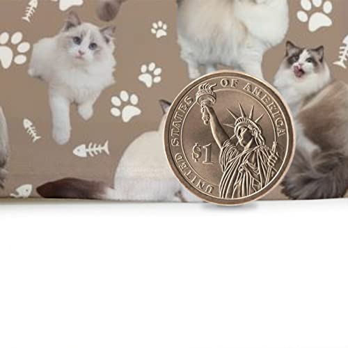 Die sind Katzen 3 Teiliges Badteppich Set Mikrofaser 3 teilig Badvorleger Abnehmbar Weich und Warm Badteppich Toilettensitzbezug Combo rutschfeste Badezimmer Set Multicolor 40x60cm – Bild 4