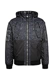 Kapuze hinten mit Tape-Besatz Camp David Herren Jacke mit Tarnmuster Print und Kapuze