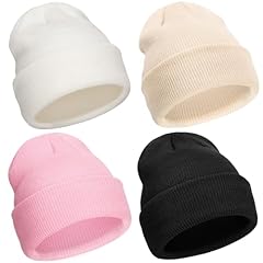 4 Pcs Soft White/Pink/Beige/Black
