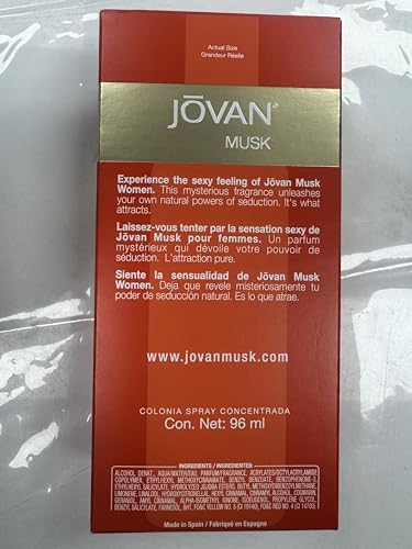 Jovan Musk Women Cologne Concentrate Spray by Jovan, 3.25 Ounce (Pack of 2)