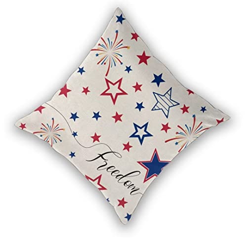 Sunshineyan 4Th Of July Pillow Covers 20X20 Set Of 2, Independence Day Throw Pillows Linen Outdoor Memorial Day American Flag Stars Patriotic Decorative Cushion Case For Bed Couch Sofa Home Decor #TOP1