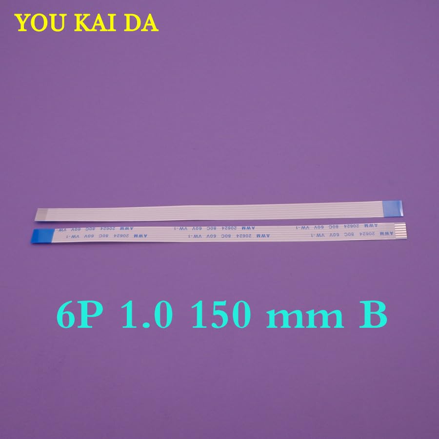 Wiring Connecting Terminals - 100pcs FFC FPC Flat Flexible Cable 6pin 1.0mm Pitch 6 pin Reverse Length 150mm Width 7mm Ribbon Flex Cable
