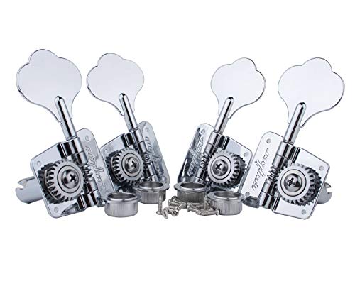 Guyker - Clavijas de afinación de bajo (2R + 2L) - Relación 1:26, marco abierto, clavijas de afinación...