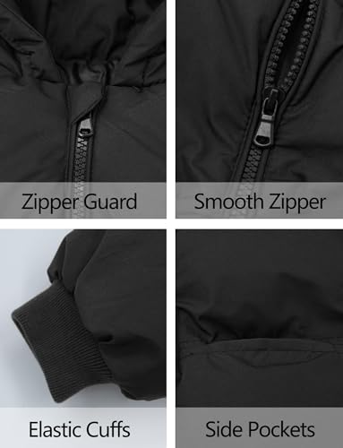 Happy Cherry Toddler Boys Girls Winter Coats Lightweight Puffer Jacket Long Sleeve Hooded Down Coat Outerwear4