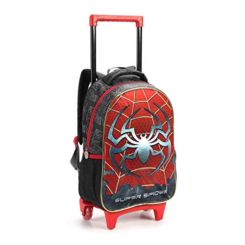 KIT MOCHILA RODINHAS HOMEM-ARANHA INFANTIL CRIANÇAS MENINOS DE 2 A 8 ANOS SPIDER-MAN