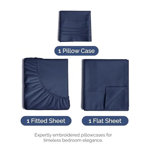 image for CGK Unlimited Twin XL Size 3 Piece Sheet Set - Comfy Breathable & Cool