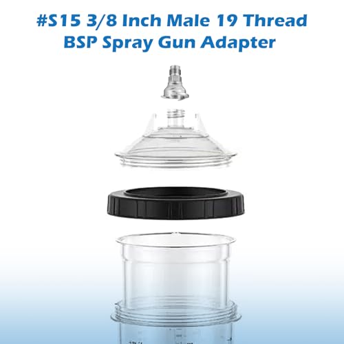 Image of 26046 PPS 2.0 Spray Gun Adapter #S15 3 /8 Inch Male 19 Thread BSP for 3M