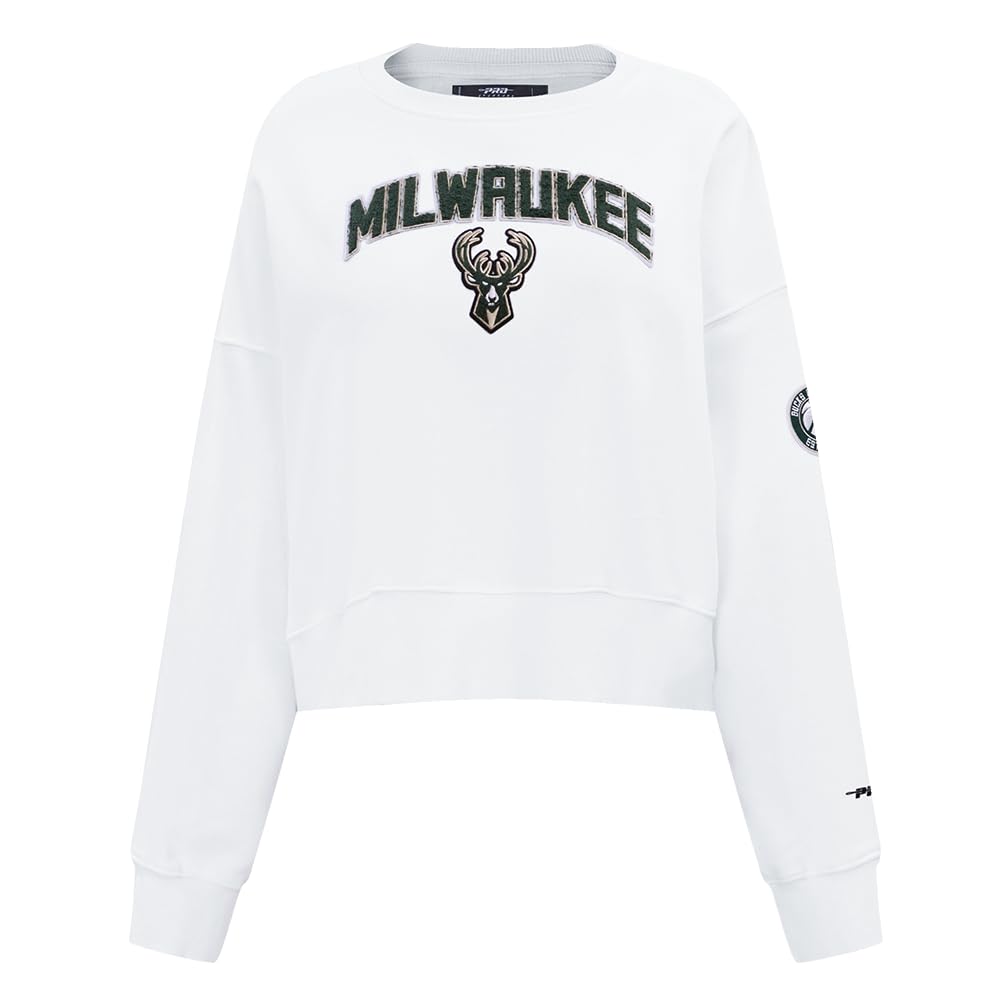 Sudadera Classic Chenille W FLC Crewneck de Mujer en Blanco Talla M 4