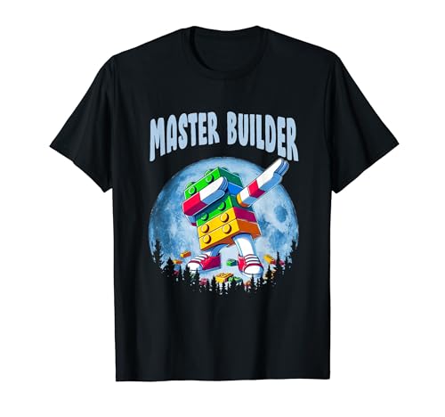 Cool Master Builder Dabbing On Moon Blocks Bricks Builder T�V���c