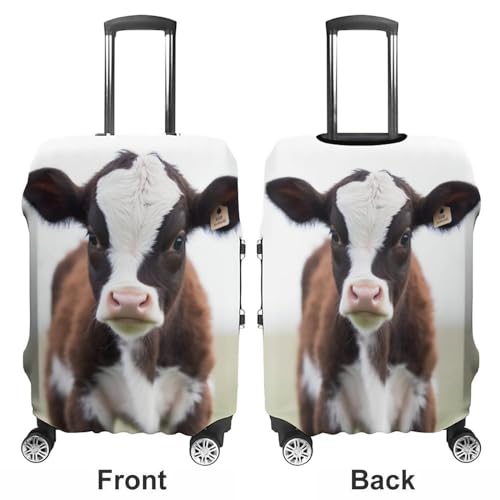 Cow Luggage Cover Tsa Approved Suitcase Covers for Luggage Elastic Washable Suit Case Covers Anti-Scratch Travel Luggages Sleeve Suitcase Protector Fits 19-30 Inch Case(S)3