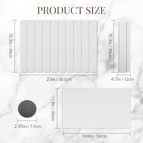 Large Stone Dish Drying Mats for Kitchen Counter 24"(L)×16"(W) Foldable Quick Dry Stone Dish Drying Mats Kitchen Absorbent Diatomaceous Earth Drying Stone Mat for Dishes Bottles Cups White by ANYEEK - Image 6