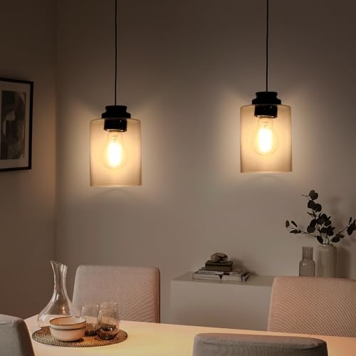 Image of 6 Pack Glass Lamp shade for Bathroom Vanity Light, Glass Pendant Llight Cover Replacement for Light Fixture Wall Sconce Light Table Lamp Chandelier