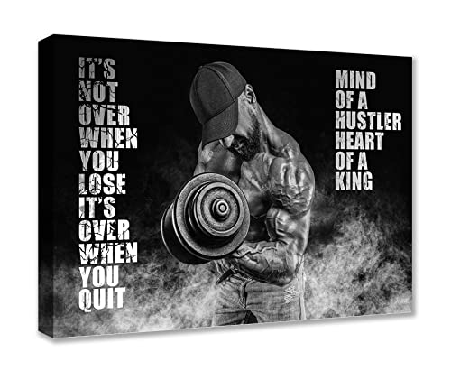 Poster de motivation pour le bureau, le fitness, le bodybuilding, les œuvres d'art, le sport, la course à pied, impression HD « Get Strength » - Décoration encadrée prête à être accrochée Cover