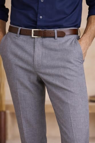 Image of Louis Philippe Men's Regular Fit Everyday Smart Wear Comfort Stretch Work Ready Solid Formal Trouser