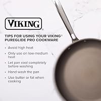Viking PureGlide Pro 3-Ply Nonstick Frying Pan, Made without PFAS, 12-Inch Induction Cookware, Metal Utensil Safe Titanium Nonstick Surface, Oven Safe to 600F — image 7
