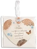Pavilion Gift Company - Remembering Mother - Heart Shaped Ornament Grief Bereavement Memorial Remembrance Mom Mother Mama Adopted Mom Foster Mom Mother-In Law Step-Mother Decor Keepsake