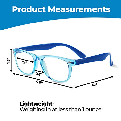Image of GALVANOX Ava & Ethan Blue Light Glasses for Kids, Blue Light Blocking for Computer /Gaming (Ages 3-12)