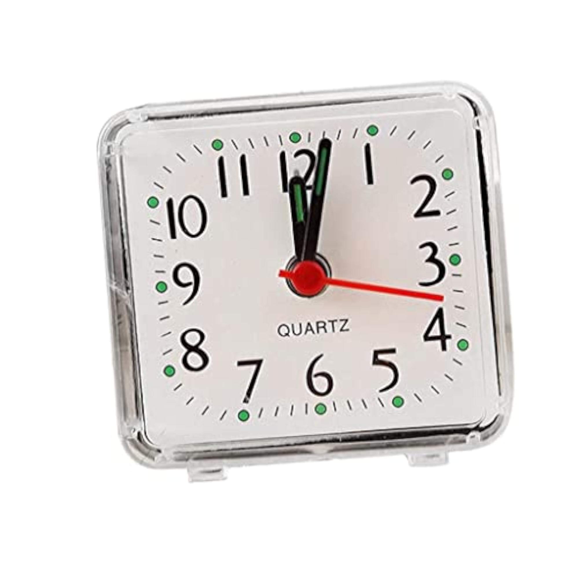 10x Mini Square Quartz Clock, Travel Alarm Clock