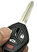 Keyless Entry Remote Key Fob Shell Case 4 Buttons Replacement for Mitsubishi Eclipse Lancer Endeavor Galant Outlander with Uncut Blade (Black)