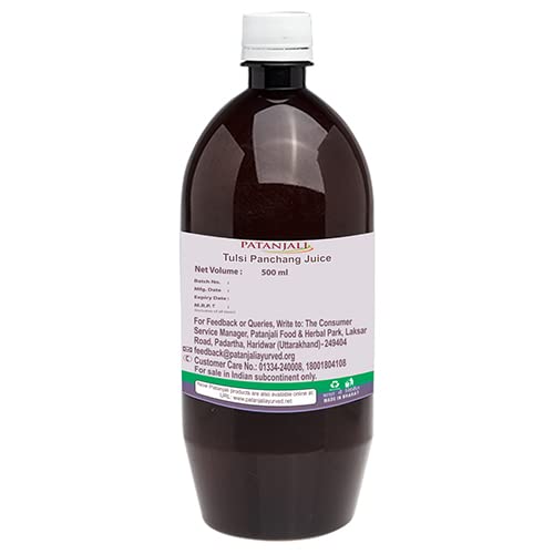 Image of Patanjali Tulsi Panchang Juice 500ml - Pack of 2