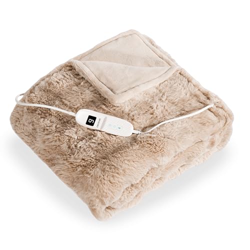 Cecotec Manta eléctrica HeatConfort ThermalBlanket Coral (160 x 130). Manta Térmica con Apagado...