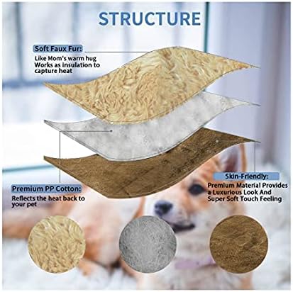 TVMALL Dog Bed Mat Soft Crate Pad Reversible Big Washable Sofas Cushion Pets Plush Kennel Pads Outdoor Travel, Camping, Car Mattress for Large Medium Small Dogs and Cats Sleeping, Brown