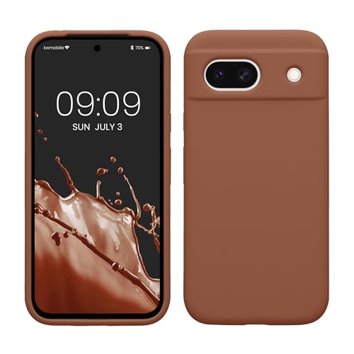 Kwmobile Cover Per Google Pixel 8A Custodia - Back Case Per Smartphone In Silicone Tpu - Protezione Gommata - Moca