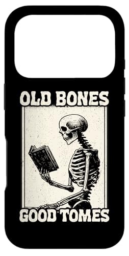 Old Bones Good Tomes Book Lover Bookworm �X�P���g���u�b�N �X�}�z�P�[�X iPhone 17 Pro �p