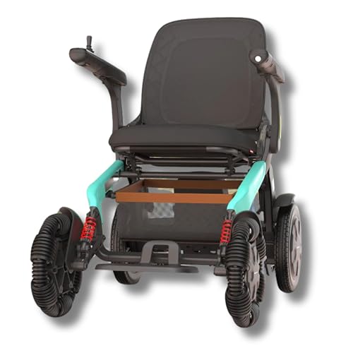 E-60 pro-A All-Terrain Foldable Electric Wheelchair – Heavy-Duty Lightweight Mobility Chair with Adjustable Seat, Dual Motor Drive, App & Joystick Control, Long-Range Battery