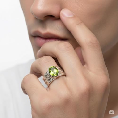 Image of 55Carat Choose Your Color Genuine Gemstone Sterling Silver Ring Band Vintage Handmade Jewelry Sizes 5-12