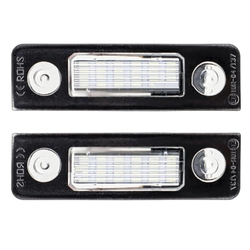 Luz de matrícula LED de 6500K para Skoda Octavia 2009-2013 con brillo blanco xenón intenso