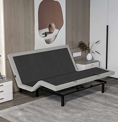 Irvine Home Collection King Adjustable Bed Base, Zero Gravity, Anti-Snore, Programmable Memory Positions, Full Body Massage, Usb, Premium Build #TOP2