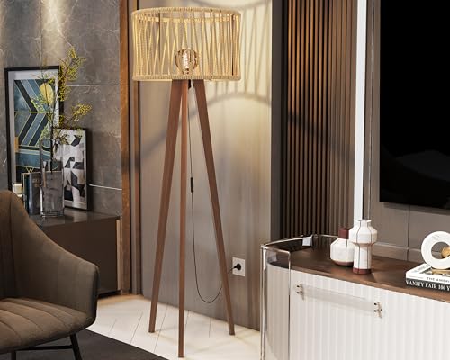 Ecom Home - Abajur de chão Luminária Nobre Cupula em Aço Carbono Off White Sala de Estar Hall de Ent