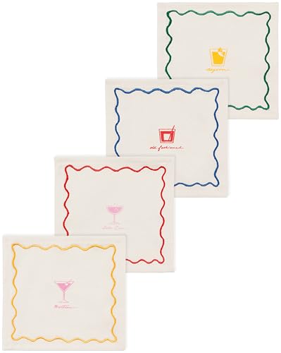 Jubilee Assorted Cocktail Napkin Set of 4