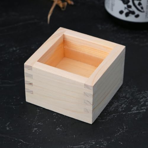 Juego de sake de vidrio con soporte de madera para barra y hostelería 5