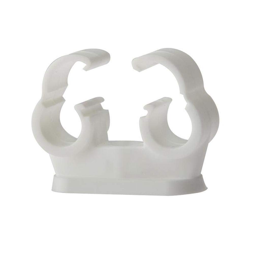 ForgeFix Pipe Clip Double Cliplock 15mm Box 50 FORPCDC15