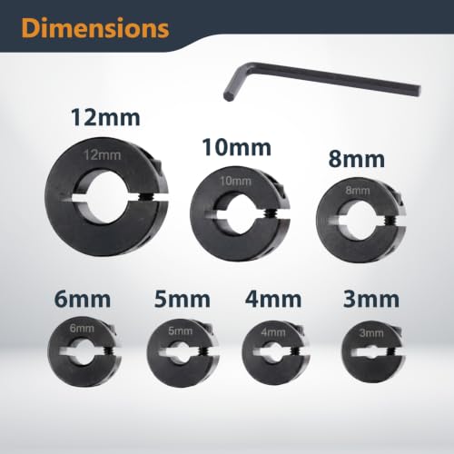 Image of POWERTEC 7-Piece Metric Drill Bit Stop Collar Set (71492V)
