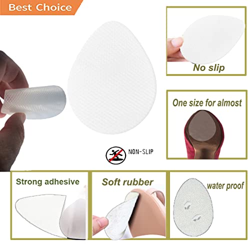 Non Slip Shoes Pads Self-Adhesive Shoe Grips Rubber Anti-Slip Shoe Grips Sole Stick Protector (Clear-3Pairs) #TOP2