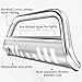YITAMOTOR Bull Bar Compatible for 2005-2015 Toyota Tacoma, Silver Brush Push Grille Guard Front Bumper
