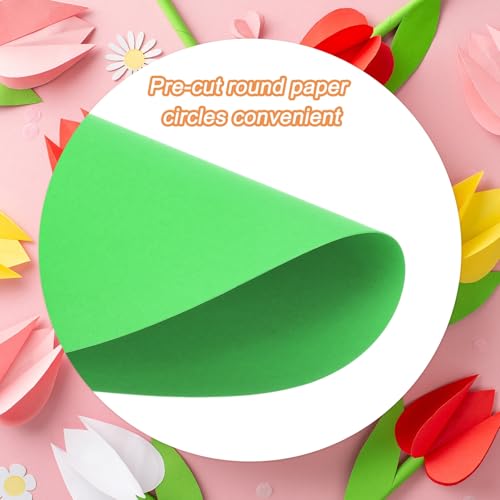 QUARKZMAN 360 Stück Kreisausschnitte aus Papier, 4 Zoll runde Ausschnitte 70gsm Kreis-Karton für DIY-Bastelarbeiten Klassenzimmer-Pinnwanddekoration
